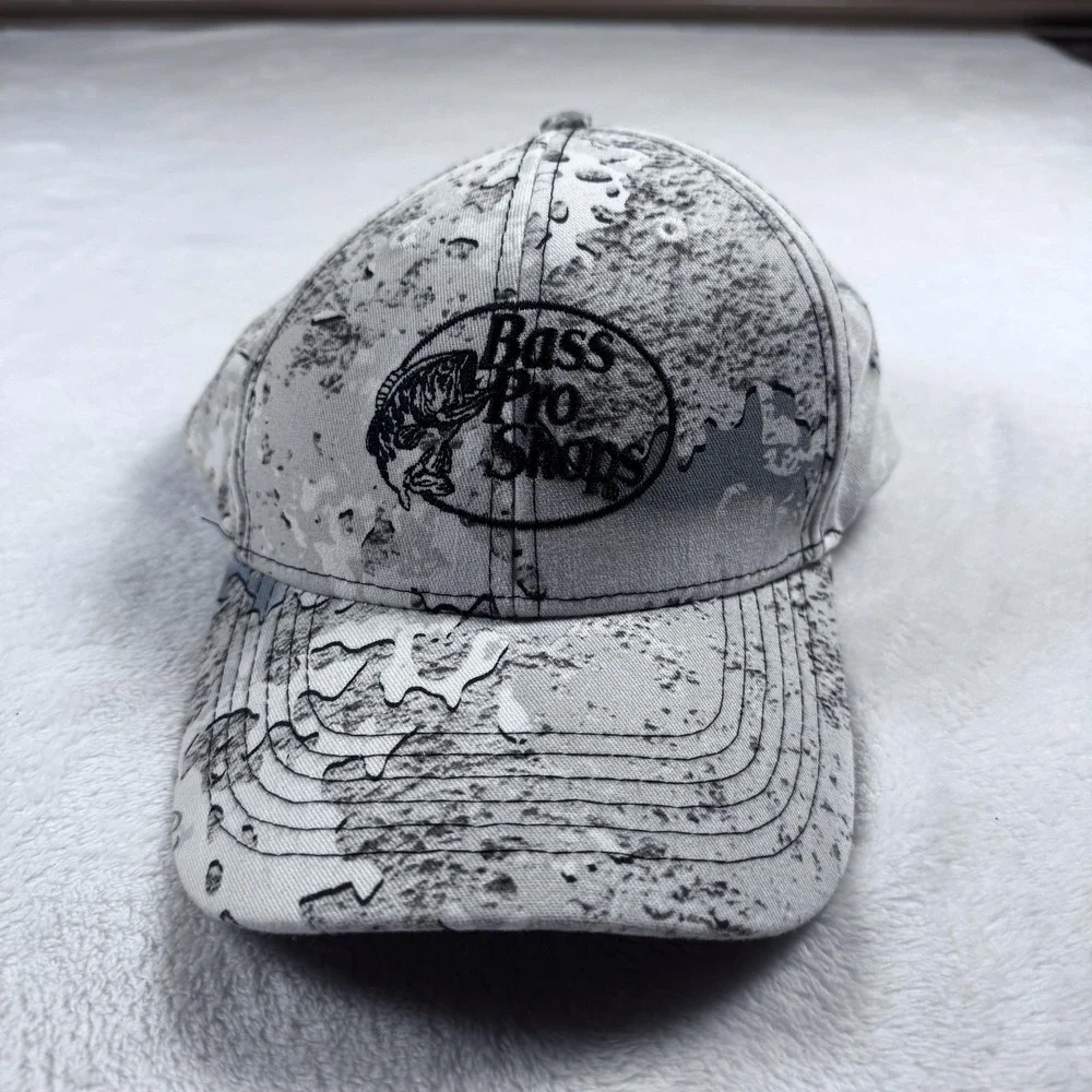 Bass Pro Shops Hat Cap Snap Back‎ Mens One Size Gray Camo Gone Hunting Outdoor